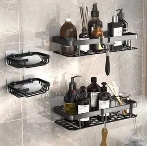 4pcs Set Bathroom Organizer Shower Caddy Shelf