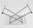 White Cross Stand Folding Plastic Table - 2