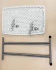 White Cross Stand Folding Plastic Table - 3