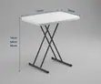 White Cross Stand Folding Plastic Table - 5