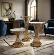 Luxury Gold Hourglass Cocktail Table - 3