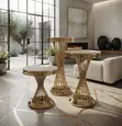 Luxury Gold Hourglass Cocktail Table - 4
