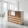 Office Brown Custom Reception Desk - 120cm - 2