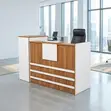Office Brown Custom Reception Desk - 120cm - 3