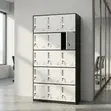15-Door Gray Metal Locker Cabinet - 3
