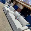 5 Seater Light Grey Butterfly Sofa Set - 2