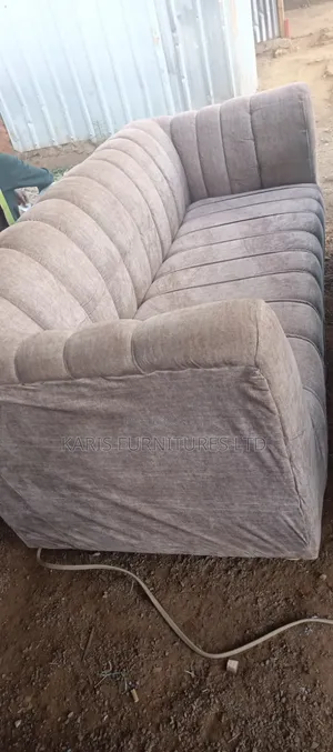 Brown 5-Seater Backless Sofa