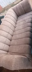 Brown 5-Seater Backless Sofa - 2