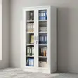 2-Door Transparent Glass Office Cabinet - 1