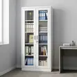 2-Door Transparent Glass Office Cabinet - 5
