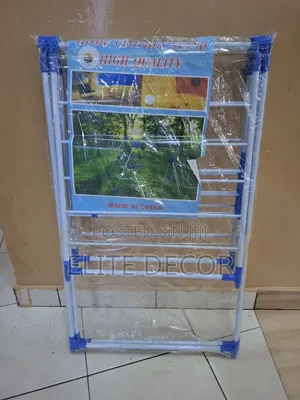 1.2m Plastic Clothes Drying Stand - Blue
