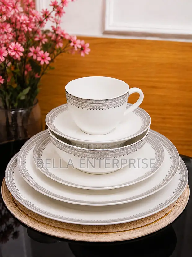 36 Pcs High Quality Ceramic Dinner Set - 1