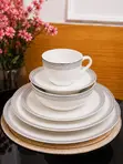 36 Pcs High Quality Ceramic Dinner Set - 1