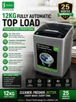 Syinix 12kg Fully Automatic Top Load Washing Machine - 25 Months Warranty - 2