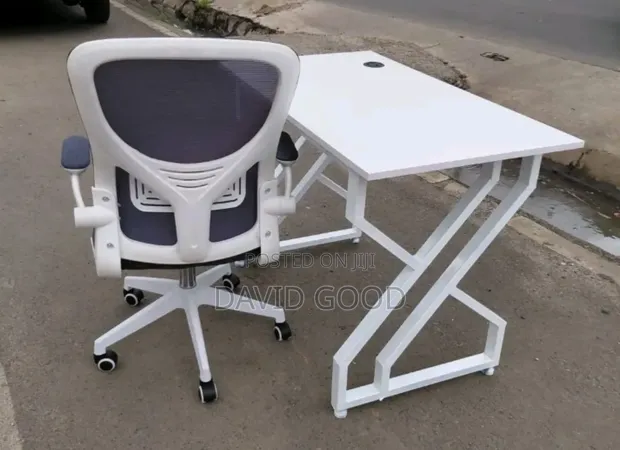 Boss Office Products Executive Office Table and Chair - 1