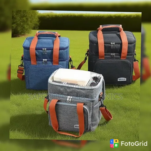 2-Compartment Insulated Lunch Bag - Large Capacity - 1