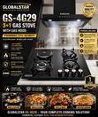 Globalstar GS-4G29 3+1 Gas Stove with Gas Hood - 1