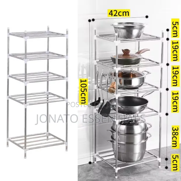 Stainless Steel Multi-Tier Kitchen Rack - 1