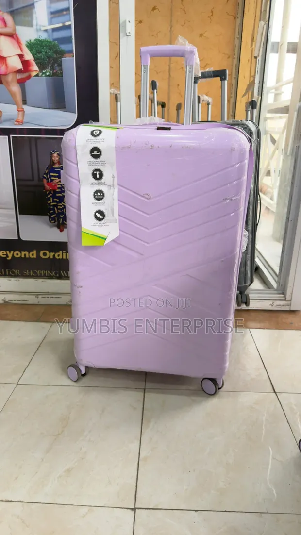 Lilac Purple Large Rubber Suitcase (72cm Height) - 1