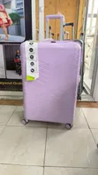 Lilac Purple Large Rubber Suitcase (72cm Height) - 1