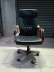 Executive Director Chair - Wooden Padded Arms - 5