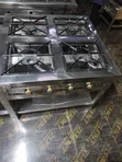 Commercial 4-Burner Square Stainless Steel Range - 2