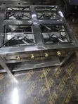 Commercial 4-Burner Square Stainless Steel Range - 4