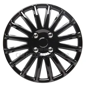 13" Gloss Black Wheel Trims with Locking Retention Rings
