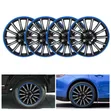 4pc 13" Multi-Spoke Sporty Wheels with High Gloss Black Finish Caps - 2