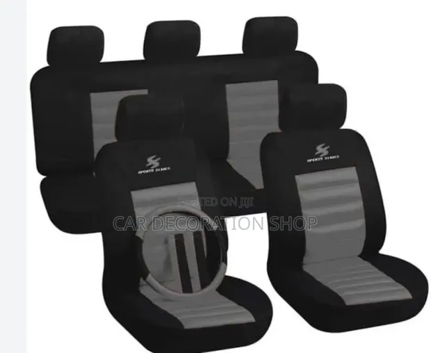 High Contrast Dualtone Sport Stylin Grey/Black Ribbed Centre Seat Cover - 1