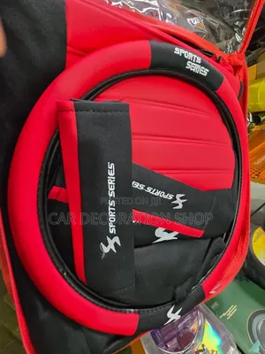 Red & Black Fabric Seat Covers for Mazda