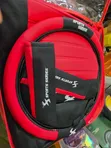 Red & Black Fabric Seat Covers for Mazda - 1