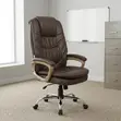 Brown Leather Executive Office Chair - 4
