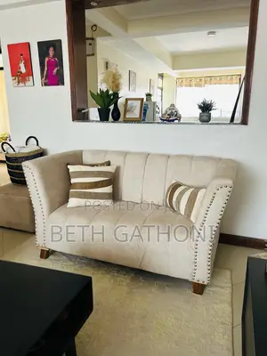 5 Seater Warm Beige Sofa Set