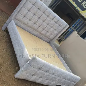 Brand New 5x6 Velvet Wingback Bed Frame