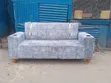 3-Seater Sofa with Cup Holders (Grey/Black/White) - 1