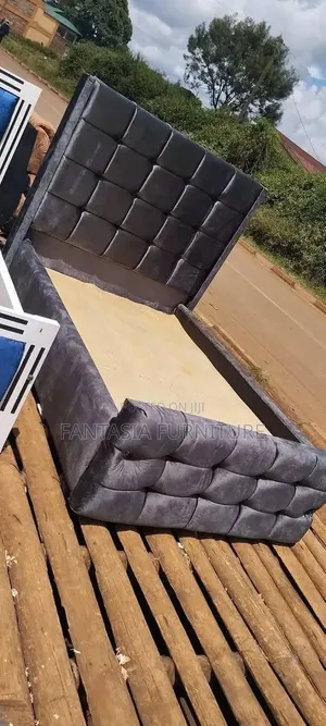 Charcoal Tufted 5x6 Bed Frame