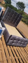 Charcoal Tufted 5x6 Bed Frame - 1