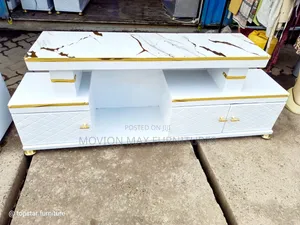 Brand New White TV Stand with Drawers