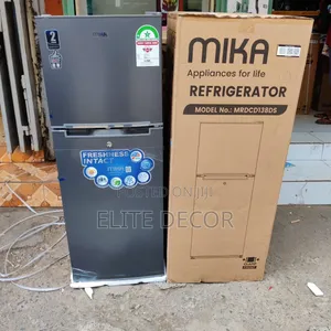 Mika 138L Double Door Refrigerator - Top Mount Freezer