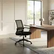 Kaptains Medium Back Office Chair - Black - 4