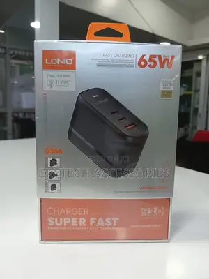 LDNIO 65W GaN 3-in-1 USB-C Fast Charger Travel Adapter