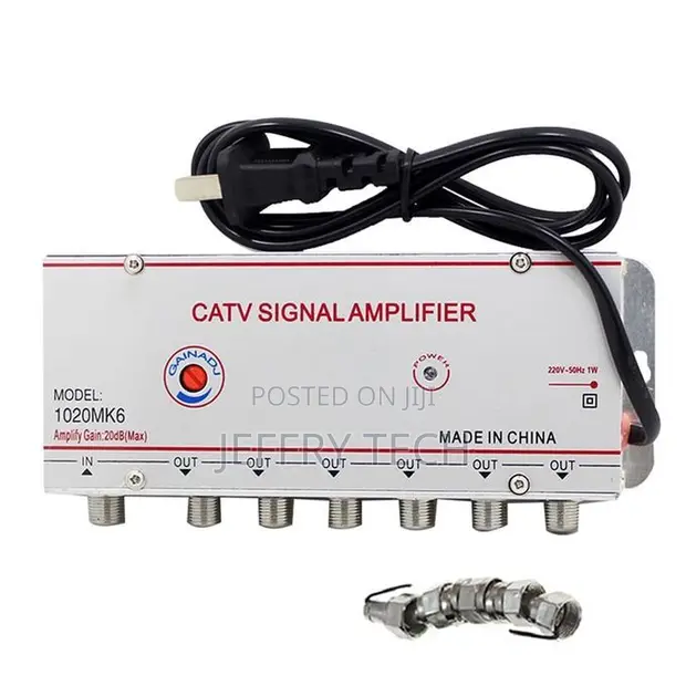 6-Way CATV TV Signal Amplifier - 1