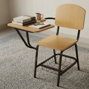 School Writing Chair with Pad - Brown