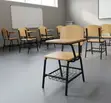 School Writing Chair with Pad - Brown - 4