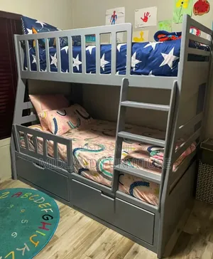 Kids Double Decker Bed with Under-Drawer Storage