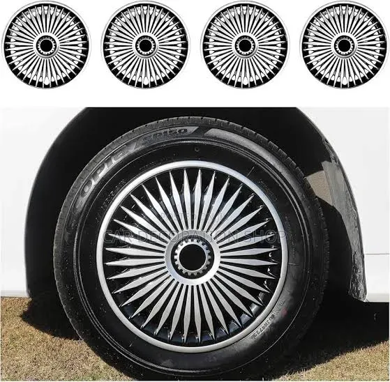 4pc 14/15" Classy Unique Plastic Wheel Caps - 1