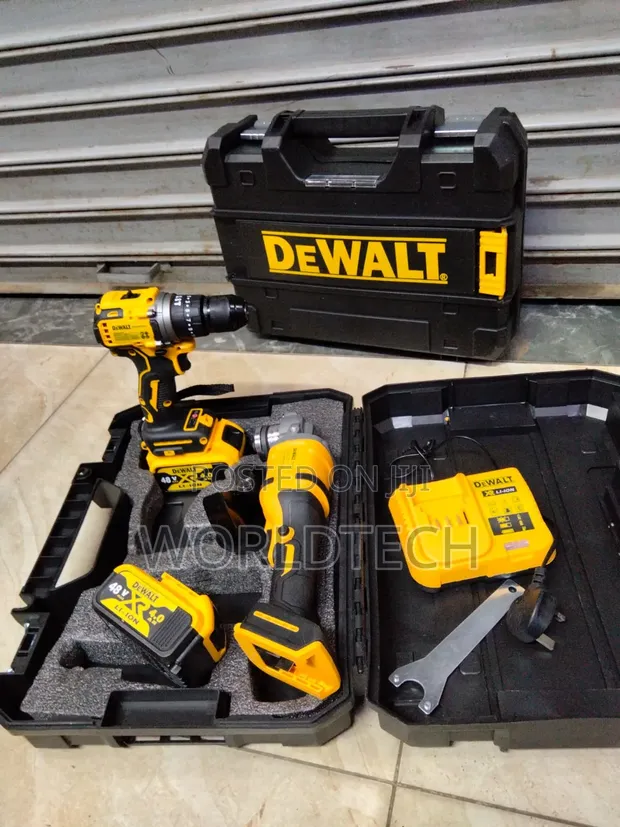 DeWalt 48V Cordless Drill and Grinder Combo Set - 1