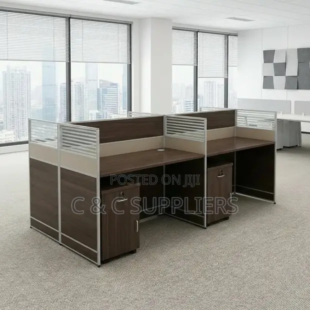 Modern 4-Seater Workstation Desk - 1