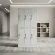 6-Locker Compartment Office Lockable Storage Cabinet - 2